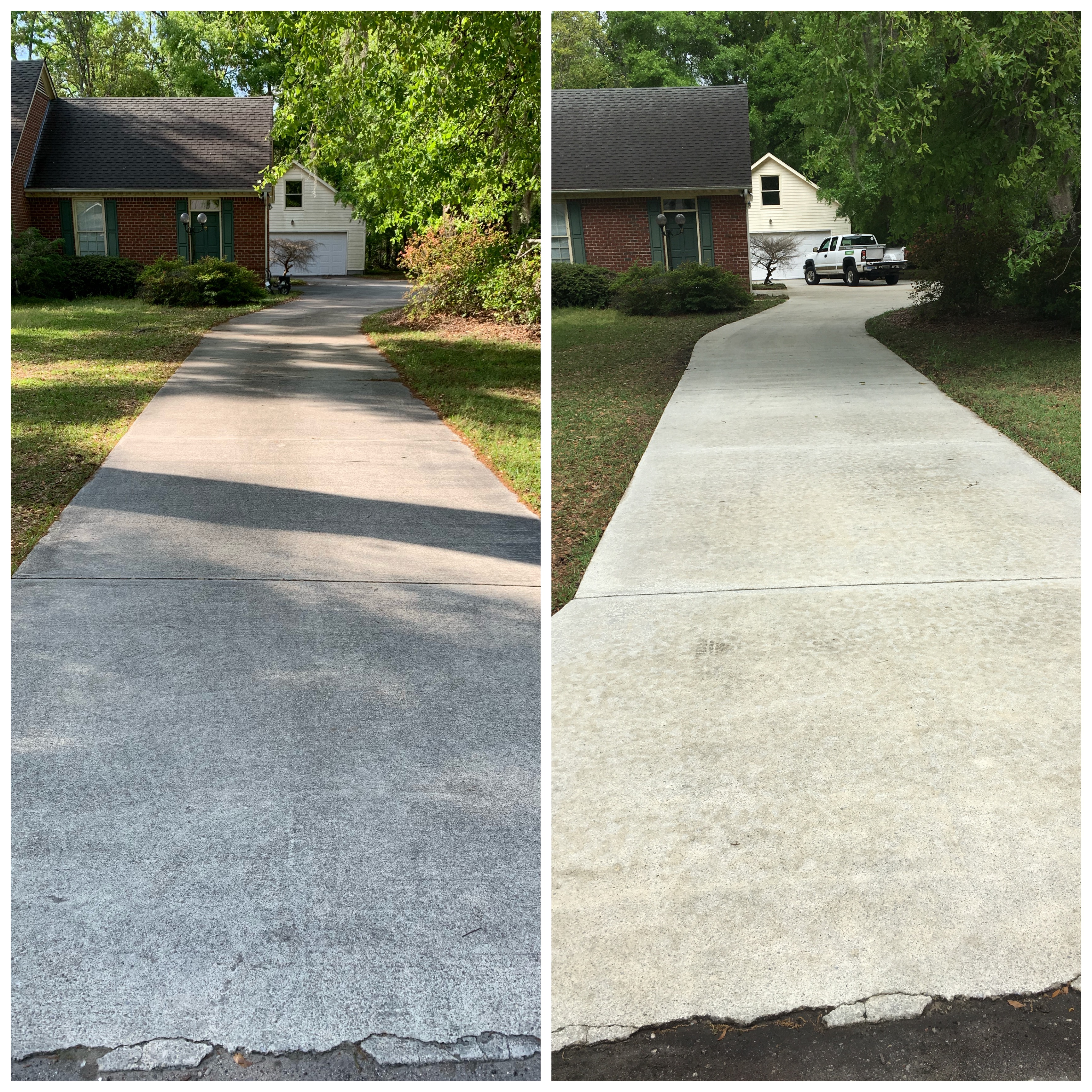 Amazing Transformation! Dirty Driveway Cleaning in Rocky Point, NC